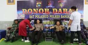 Dalam Rangka HUT Polairud Ke-72 Polres Bangka Gelar Donor Darah