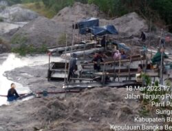 Tambang Timah Diduga Ilegal Kembali Beraktivitas Jalan Tanjung Pesona