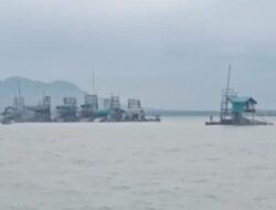 Puluhan Ponton Diduga Ilegal Hajar Perairan Tanjung Kelabat