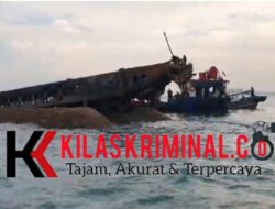 KIP 11 Milik PT Timah Tenggelam Di Perairan Cupat 