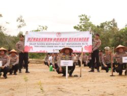 Dalam Rangka HUT Bhayangkara Ke-78 Polres Bangka Melaksanakan Pengamanan Pohon 