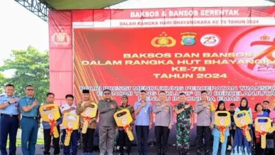 Polda Sumut Kolaborasi Gelar Baksos dan Bansos Bersama RS AL Dr. Komang Makes